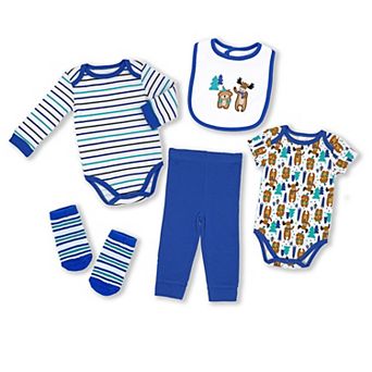 Baby Boys 5 pc Moose Layette