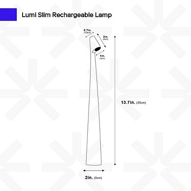 Ozarke Lumi Slim Rechargeable Led Desk Lamp, Warm 3000k
