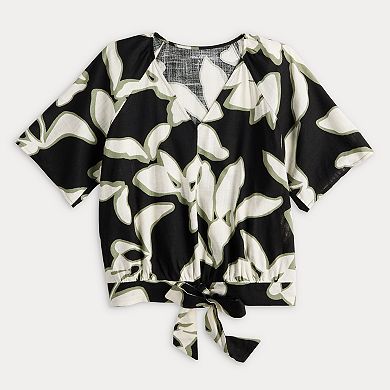 Women's Nine West Adaptive Tie-Front Top