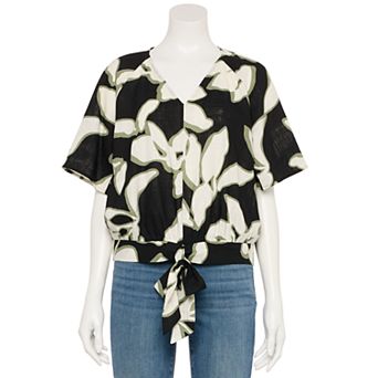 Women's Nine West Adaptive Tie-Front Top