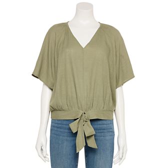 Women's Nine West Adaptive Tie-Front Top