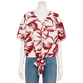 Women's Nine West Adaptive Tie-Front Top