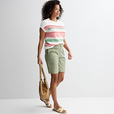 Women's Croft & Barrow® Chino Bermuda Shorts