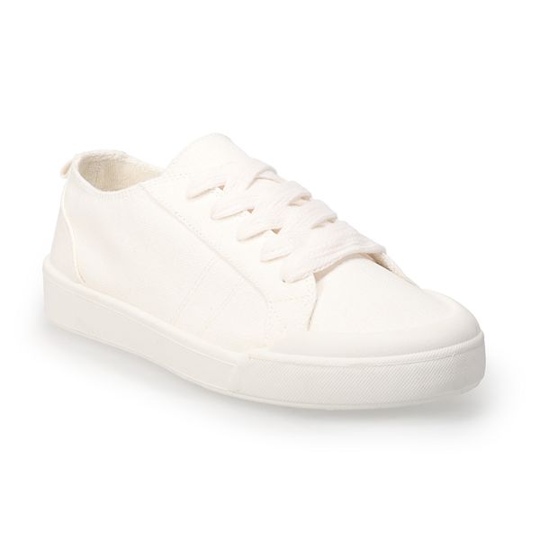 Sonoma Goods For Life® Canvas Women's Lace-Up Sneakers - White (6)