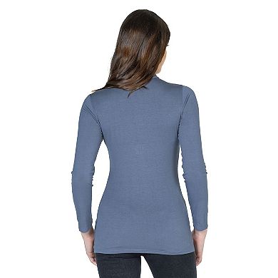 Women's 24Seven Comfort Apparel Classic Long Sleeve Turtleneck