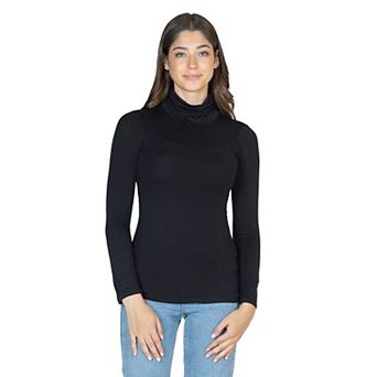 Women's 24Seven Comfort Apparel Classic Long Sleeve Turtleneck