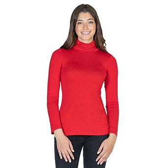 Women's 24Seven Comfort Apparel Classic Long Sleeve Turtleneck