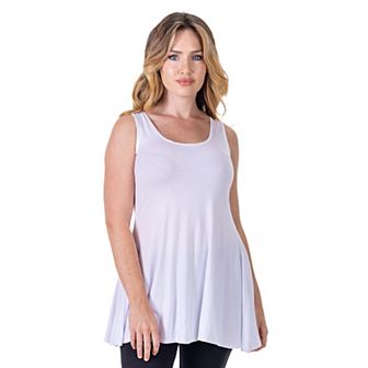 Women's 24Seven Comfort Apparel Scoop Neck Sleeveless Tunic Top