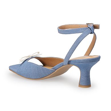 LC Lauren Conrad Eileen Bow Women's Open-Toe Heeled Sandals