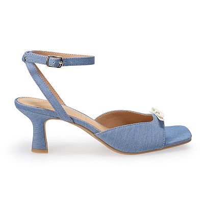 Sandales LC Lauren Conrad - Taille 8.5 US - Talon Compensé Beige/Noir - Neuf Sans Boîte