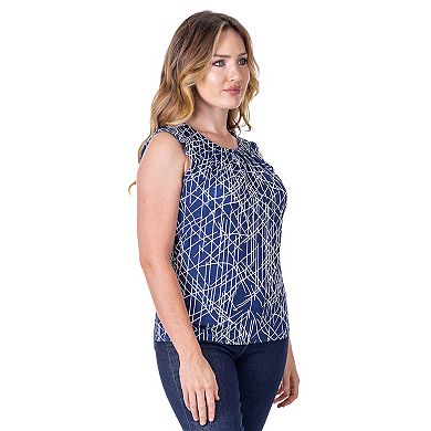 Women's 24Seven Comfort Apparel Back Closure Sleeveless Top