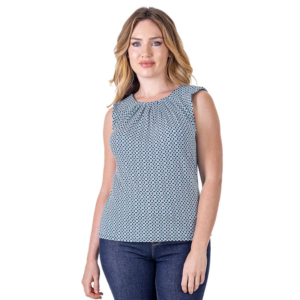 Women's 24Seven Comfort Apparel Back Closure Sleeveless Top