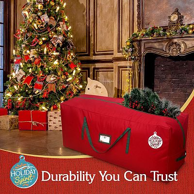 Christmas Tree Storage Bag With Durable Reinforced Handles And Zipper