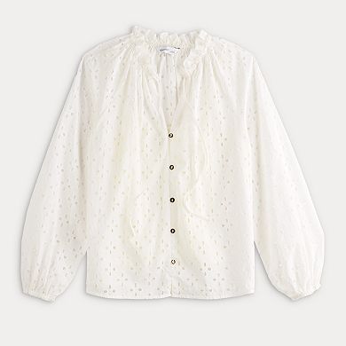 Women's Nine West Ruffle Collar Blouse