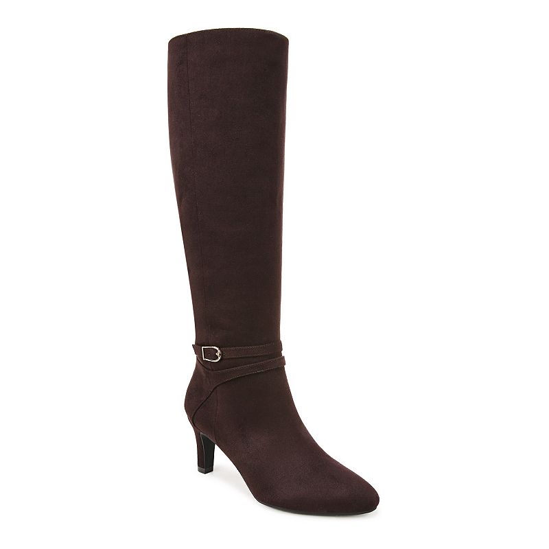 LifeStride Womens Guild Tall Heeled Knee High Boots - Medium & Wide Width, 10M