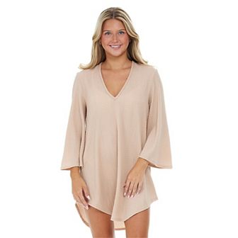 Women's Jordan Taylor V-Neck Bell Sleeve Swim Cover-Up Tunic
