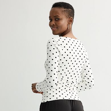 Women's INTEMPO™ Square Neck Long Sleeve Top