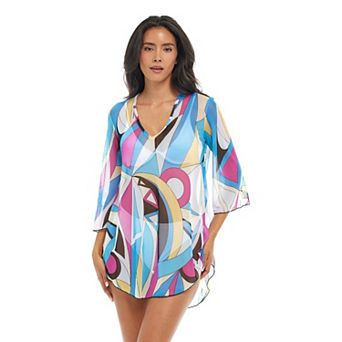Women's Jordan Taylor Printed V-Neck Tunic Swim Cover Up