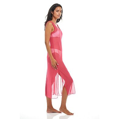 Women's Jordan Taylor Solid Mesh Maxi Dress Swim Cover Up