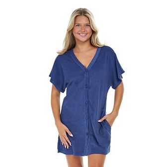 Women's Jordan Taylor Button Front Swim Cover Up with Pockets