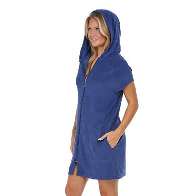 Plus Size Jordan Taylor Zipper Front Swim Cover Up