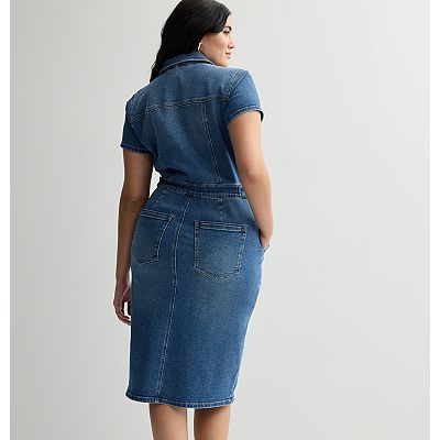 white christmas dresses TILLY DENIM BACKLESS MINI DRESS main image 1