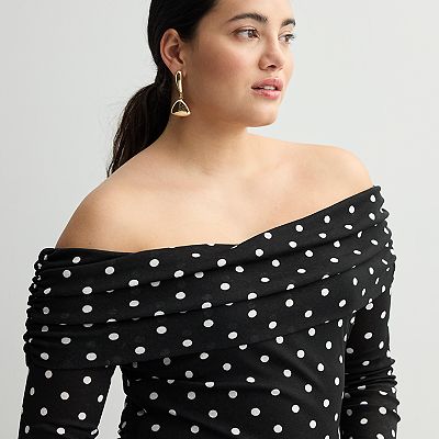 kohls off shoulder dress Women's INTEMPO Off Shoulder Dress