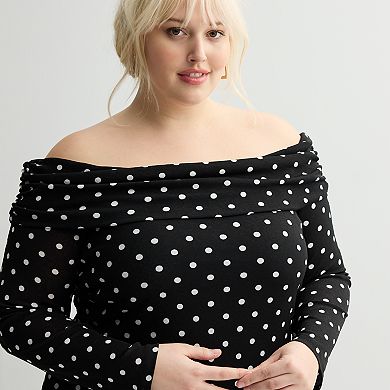 Plus Size INTEMPO™ Off Shoulder Dress