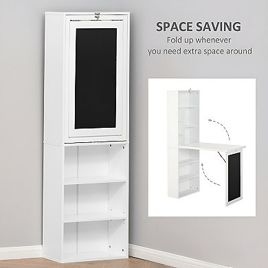 Wall Mount Desk Cabinet - Ideal for Home and Office