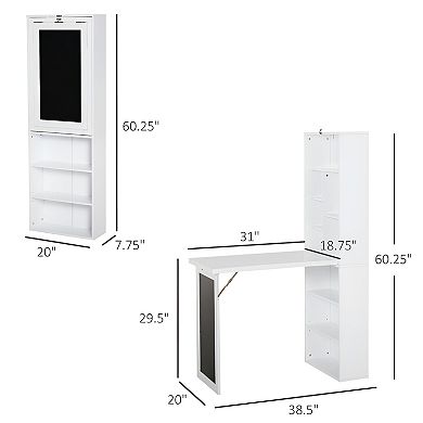 Wall Mount Desk Cabinet - Ideal for Home and Office