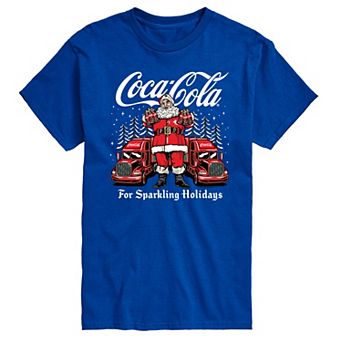 Big & Tall Coca-Cola Santa For Sparkling Holidays Graphic Tee