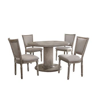 Best Master Furniture Jessica 5 pc Round Wood Dinette Set