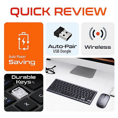 Delton N35 Wireless Slim Keyboard & Mouse Combo (DKMKITMIN35-WB)