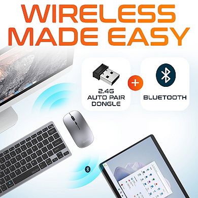 Delton N35 Wireless Slim Keyboard & Mouse Combo (DKMKITMIN35-WB)