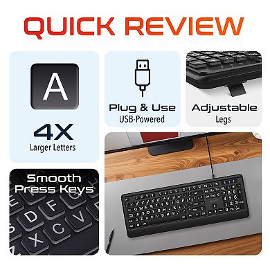 Delton Kb20 Backlit Large Key Keyboard (DBKBG20)