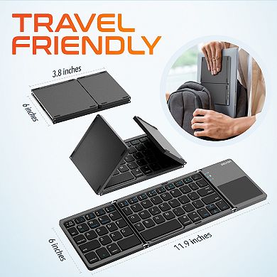 Delton F75 Portable Foldable Bluetooth Keyboard With Sensitive Touchpad (DKBF75)