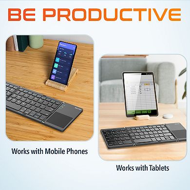 Delton F75 Portable Foldable Bluetooth Keyboard With Sensitive Touchpad (DKBF75)