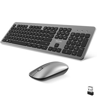 Delton K100 Ergonomic Wireless Keyboard & Mouse Set (DKMK100-WB)