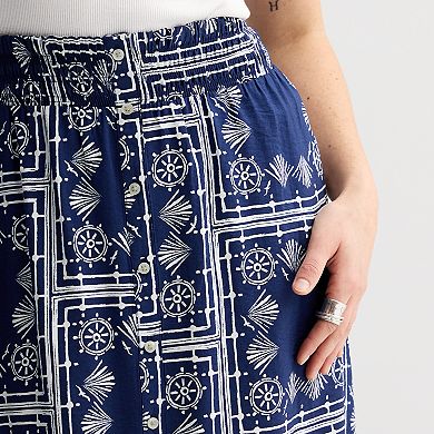 Women's Sonoma Goods For Life® Button-Front Midi Skirt