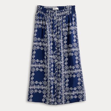 Women's Sonoma Goods For Life® Button-Front Midi Skirt