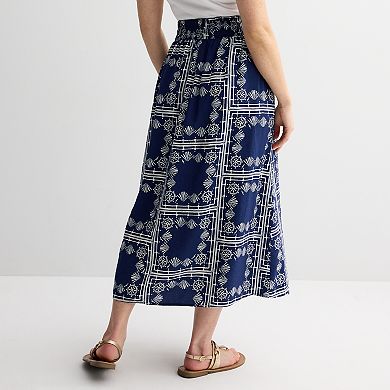 Women's Sonoma Goods For Life® Button-Front Midi Skirt
