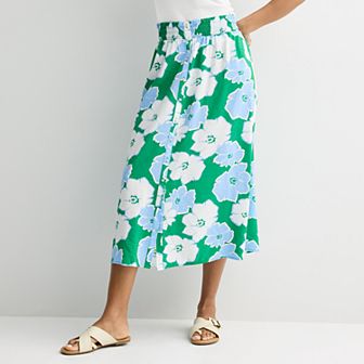 Women's Sonoma Goods For Life® Button-Front Midi Skirt