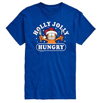 Big & Tall Garfield Holly Jolly Hungry Graphic Tee