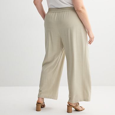 Plus Size Croft & Barrow® Relaxed Pull-On Pants
