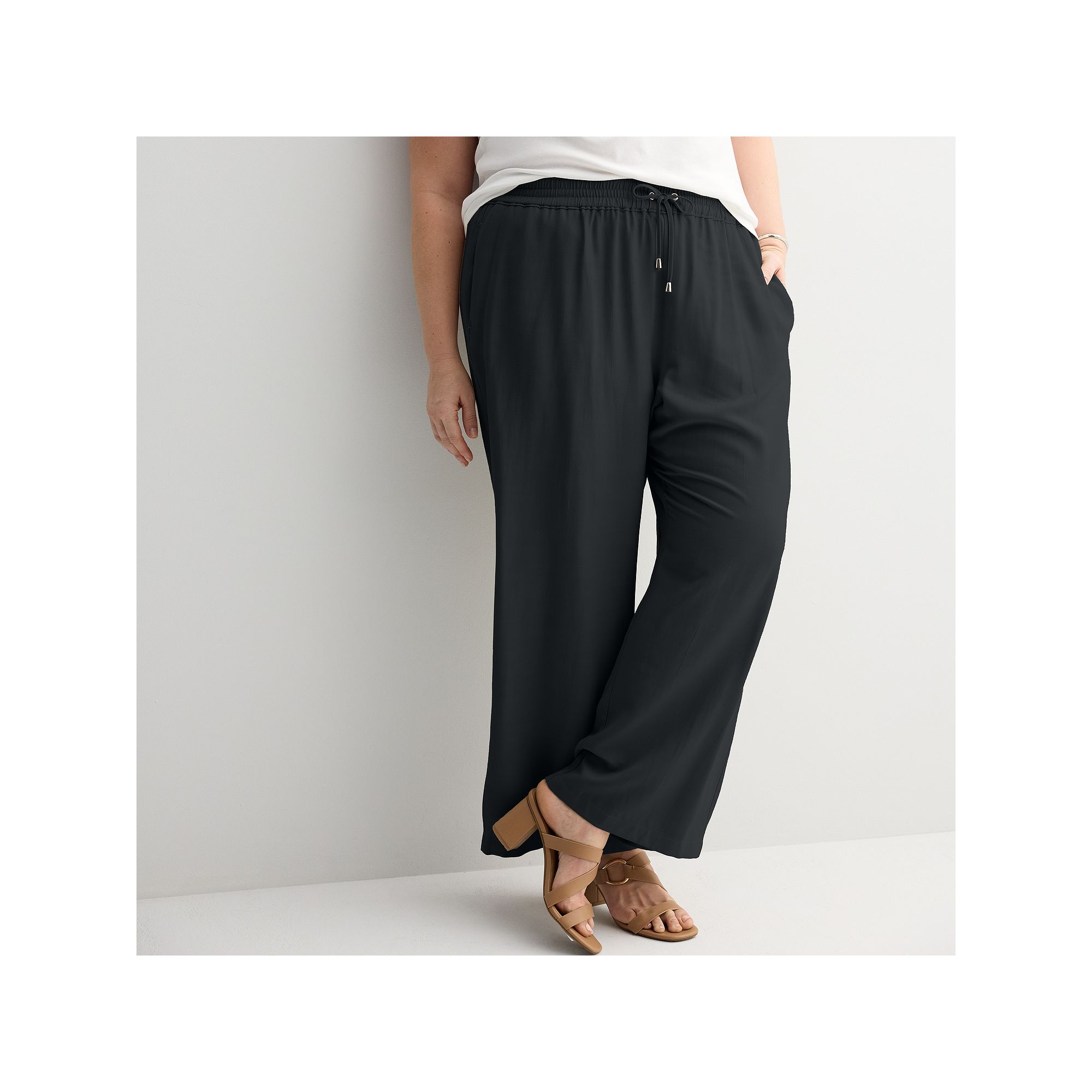 Plus Size Croft & Barrow® Relaxed Pull-On Pants, Womens, Size: 1XL, Miner