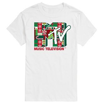 Big & Tall MTV Christmas Pattern Graphic Tee