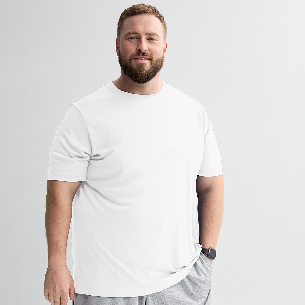 Tek Gear Mens Dry Tek Athletic T Shirt Size XXL Gray Black Stretch