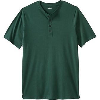 KingSize Men's Big & Tall Shrink-Less Longer Length Lightweight Henley T-Shirt