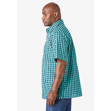 KingSize Men's Big & Tall Wrinkle-Resistant Short Sleeve Button Down, Printed
