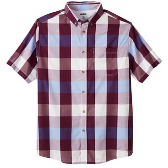KingSize Men's Big & Tall Wrinkle-Resistant Short Sleeve Button Down, Printed